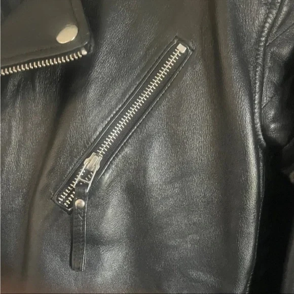 New Unisex Leather Jacket Goat Skin  High Quality Size Medium Roxa leather. - Picture 3 of 14